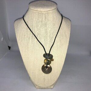 Harmony‎ Necklace w/beads on Black Cord